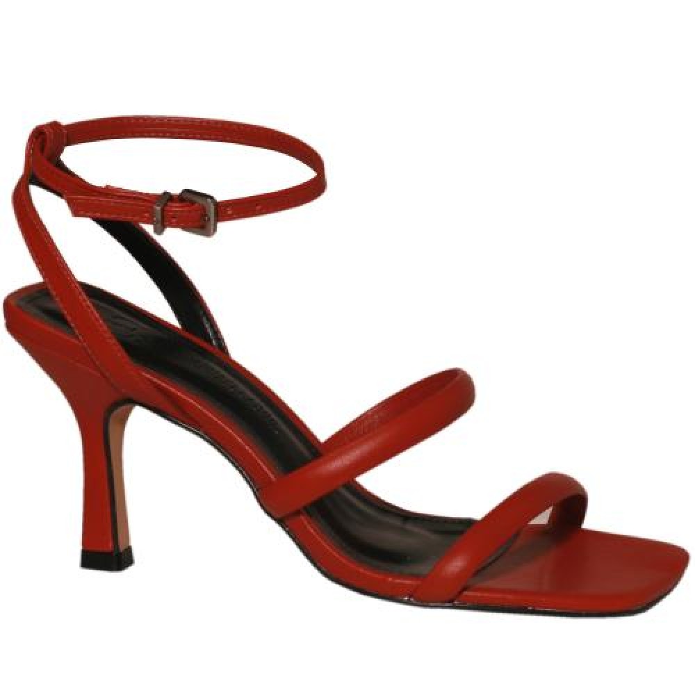 SANDALIA COURO SOLA BORRACHA NEW VENETO TELHA